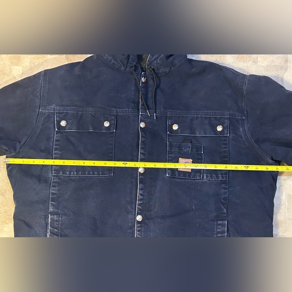 Carhartt J284 Sherpa-Lined Sandstone Hooded Work Jacket Navy, Size Large Regular - Picture 6 of 12